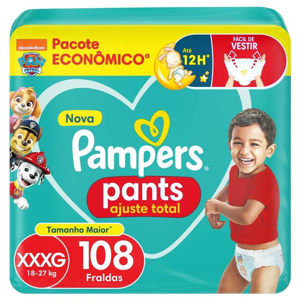 Pampers Pants Ajuste Total XXXG 108 Unidades