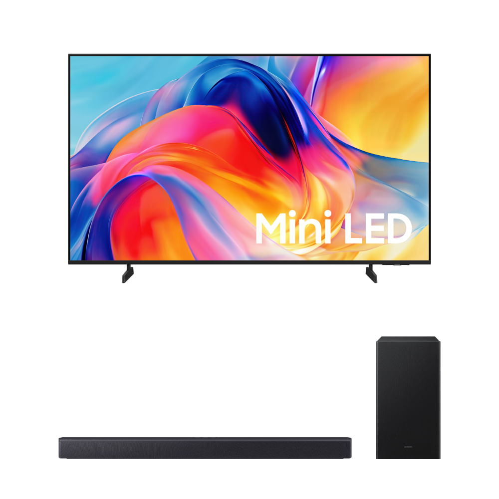 TV 50'' 4K Mini LED M75H + Soundbar HW-B450F
