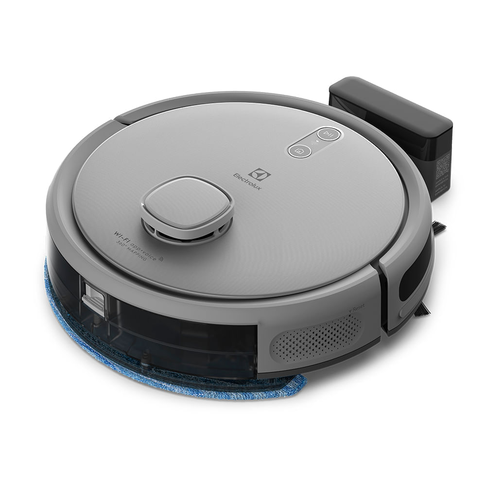 Robô Aspirador Electrolux 4 em 1 Wi-Fi Experience até 1h40 Mapeamento Cinza (ERB61) - Bivolt