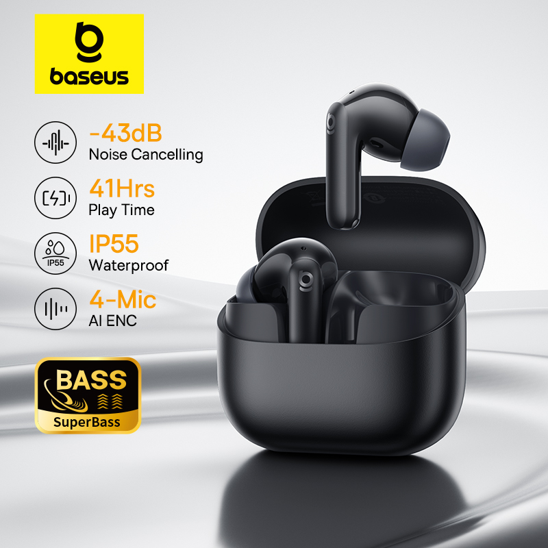 [APP | MOEDAS 42,96] Fone Baseus Bass EP10 ANC Earbuds Bluetooth 6.0
