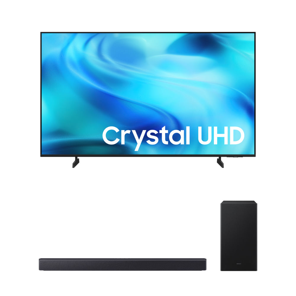 Samsung Smart TV 50" Crystal UHD 4K U8000H + Samsung Soundbar B450F 2.1 canais