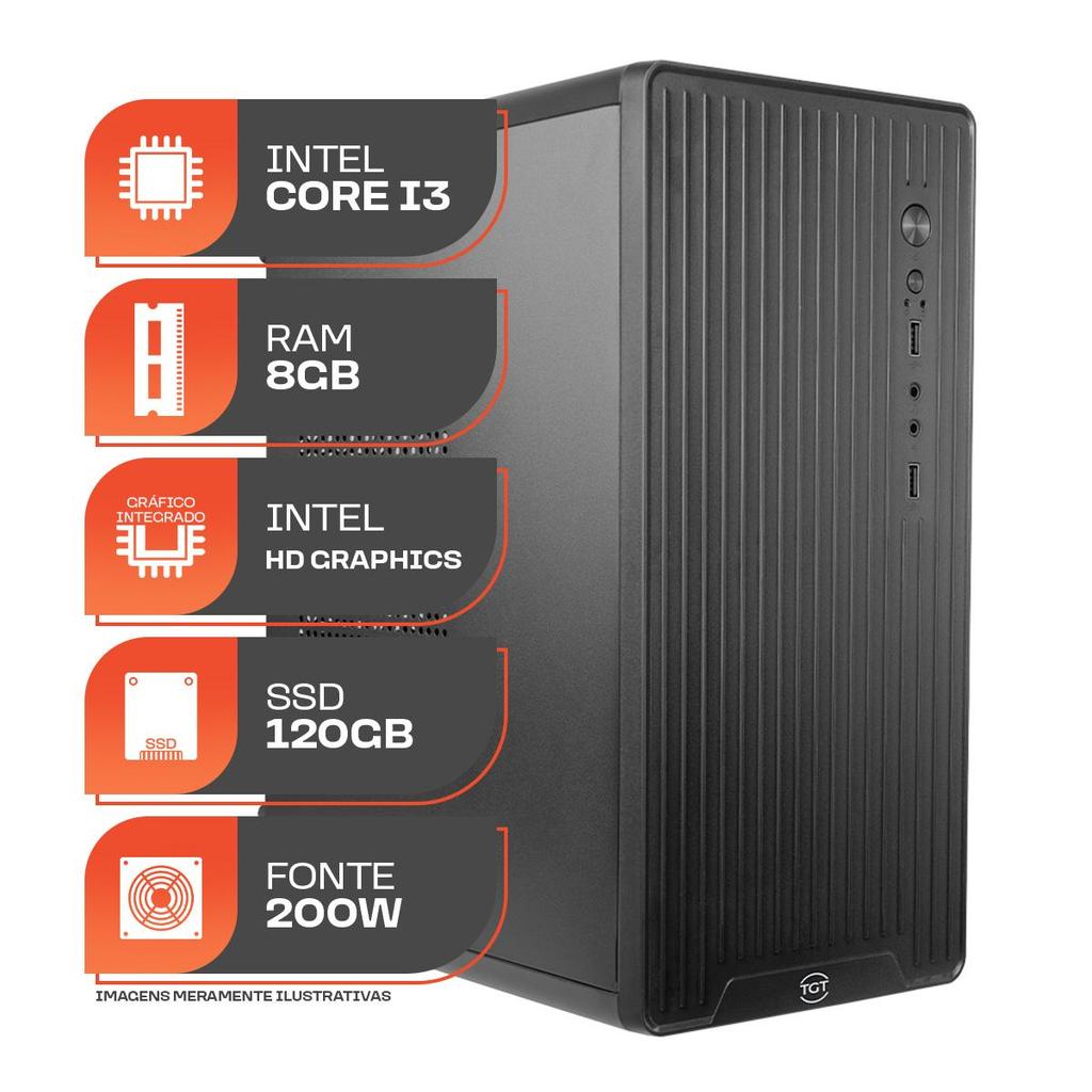 PC Home Essential S, Intel i3, 8GB RAM, SSD 120GB