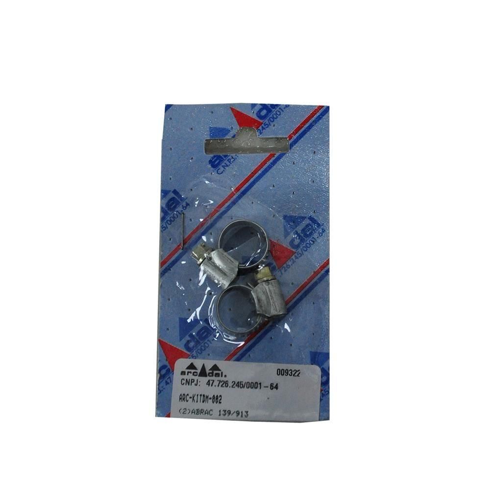 Abraçadeira aço c. 9 a 13 mm p/ mangueira 1/4pol 2pçs Arcom