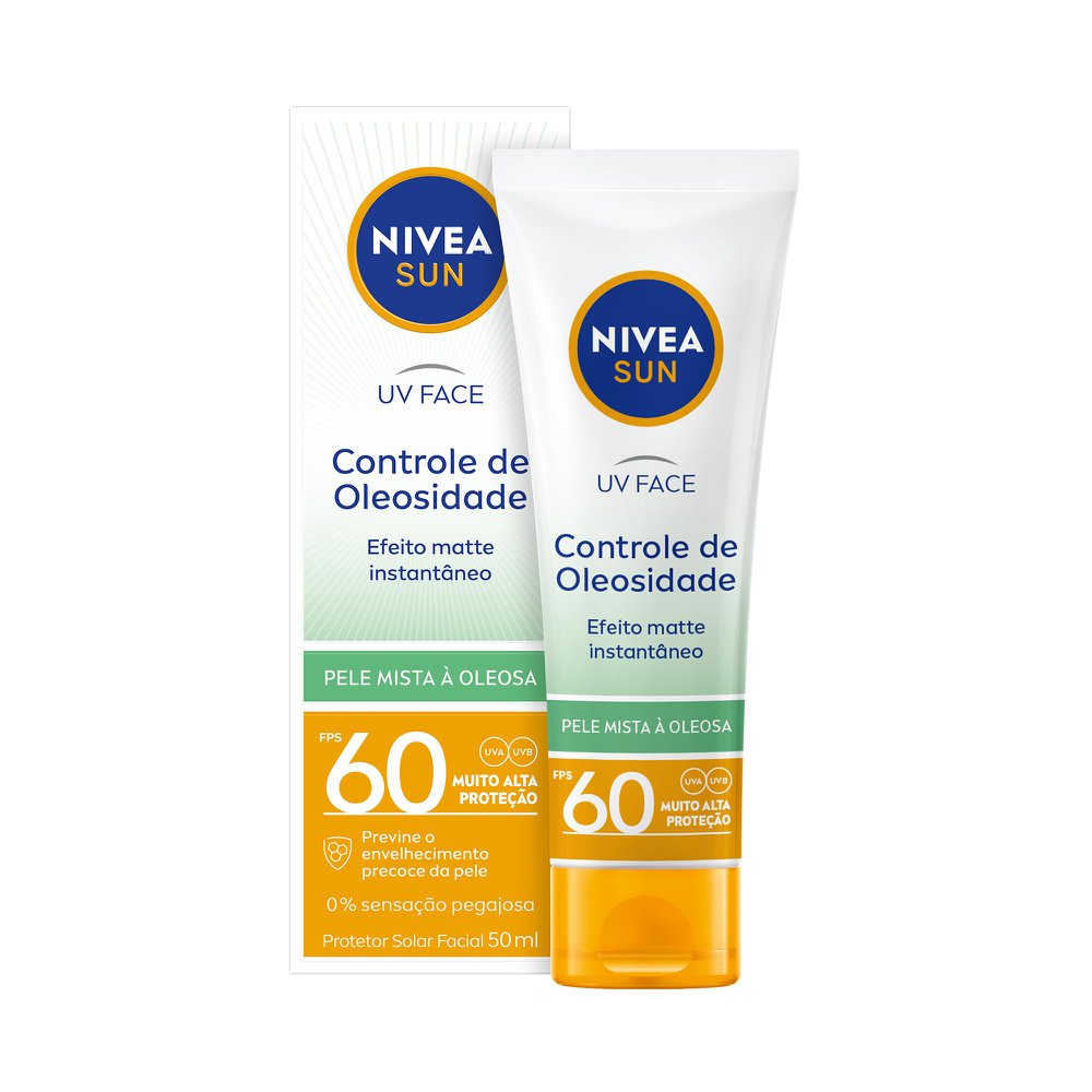Protetor Solar Facial Nivea FPS60 Pele Mista 50g