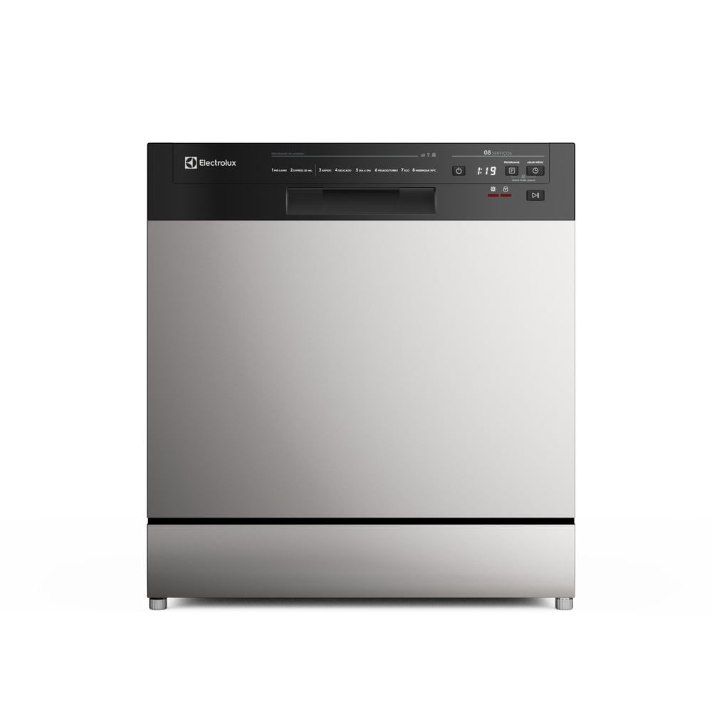 [Cartão ELO]  Lava-Louça Electrolux 8 Serviços Inox com Programa Lava & Seca 50 min (LS08E)