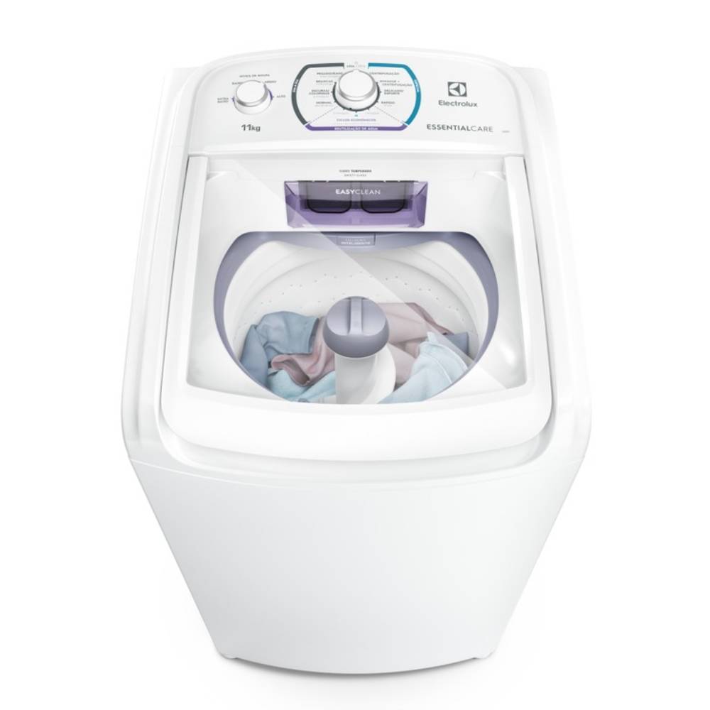 [CC ELO] Máquina de Lavar Electrolux 11kg Branca Essential Care com Easy Clean e Filtro Fiapos (LES11)