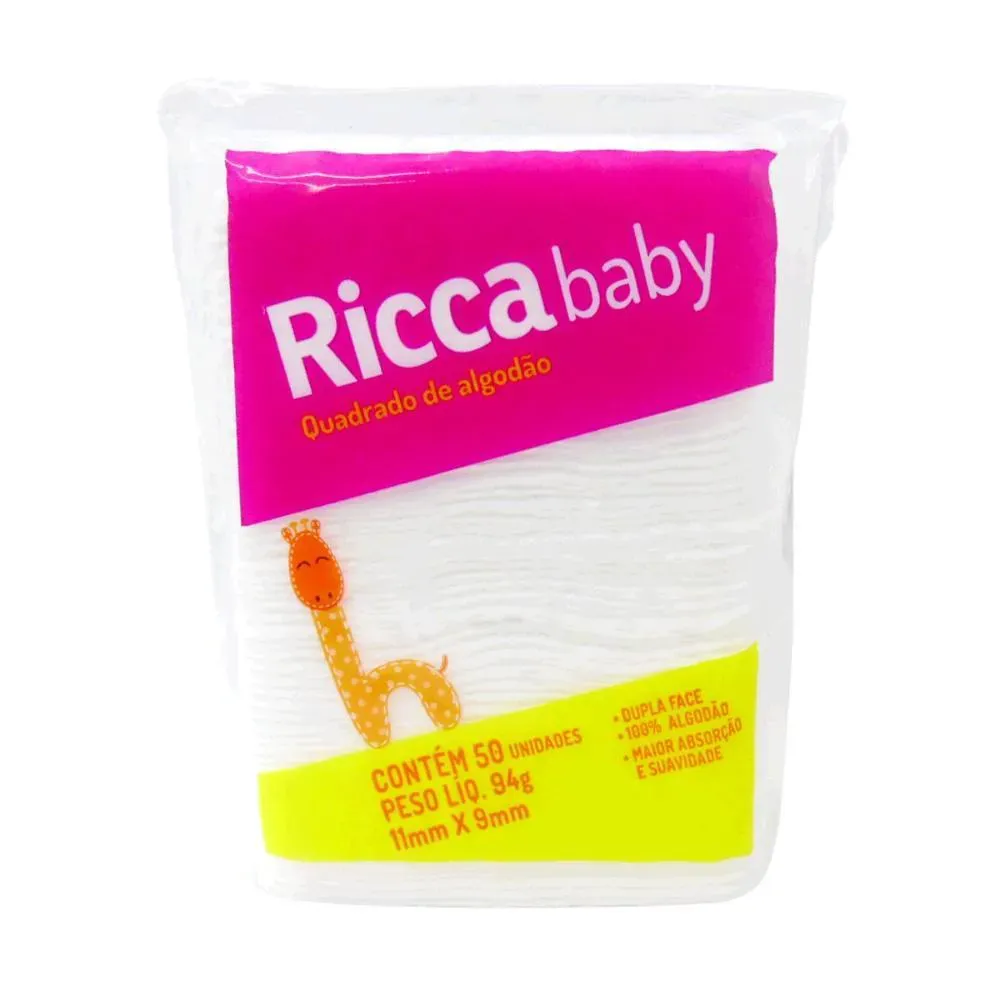 Algodão Ricca Baby Macio 50 Unidades - Ricca