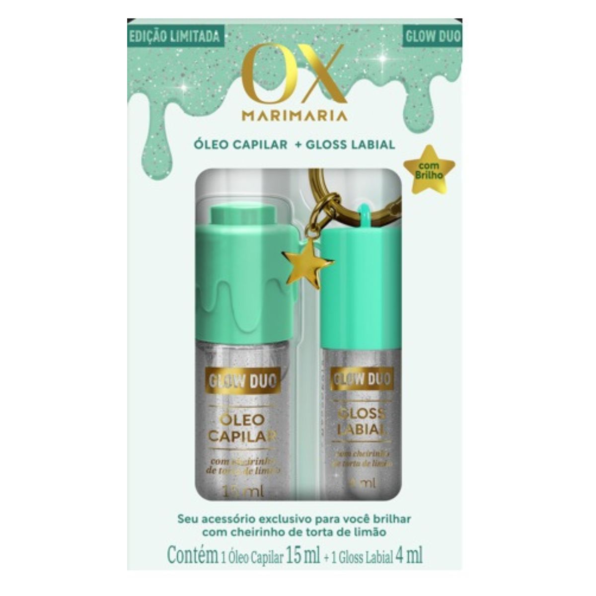Kit Ox Mari Maria Glow Duo Óleo Capilar + Gloss Labial