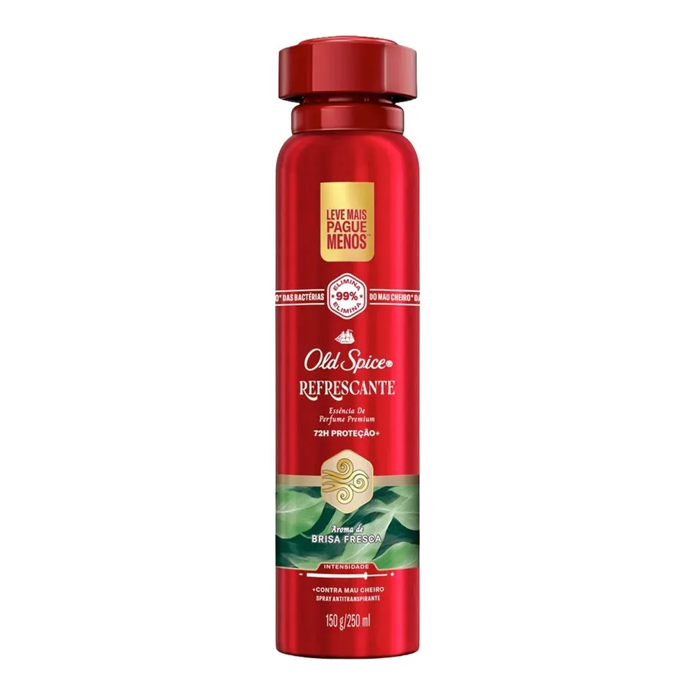 Antitranspirante Aerossol Brisa Fresca Old Spice Refrescante 200ml Spray