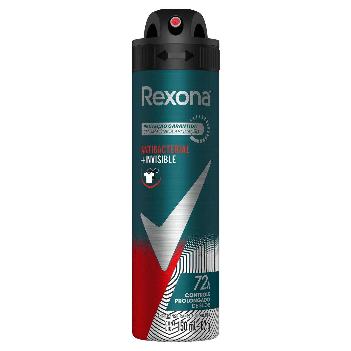 Antitranspirante Aerossol Antibacterial e Invisible Rexona Men 150ml Spray