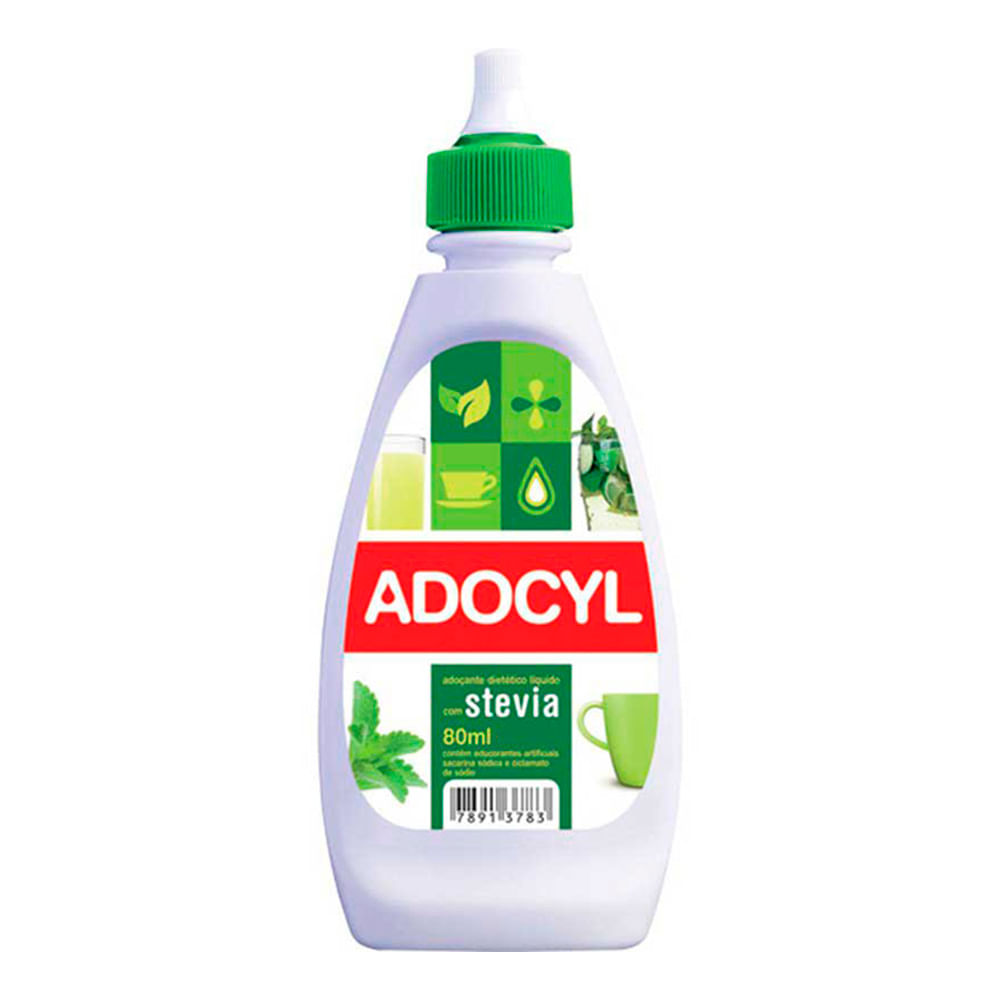 Adoçante Dietético Líquido Com Stevia Adocyl 80ml