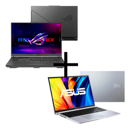 Notebook Gamer ASUS ROG Strix G16 G615LM-S5007W Eclipse Gray + Notebook ASUS Vivobook 16 X1605VA-MB742 Cool Silver