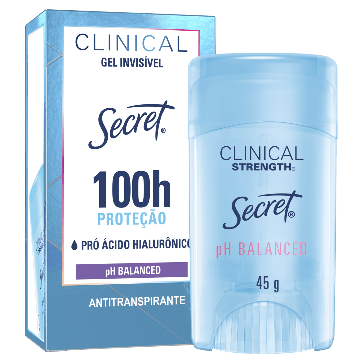 Antitranspirante Gel Secret Clinical Strength pH Balanced 45g