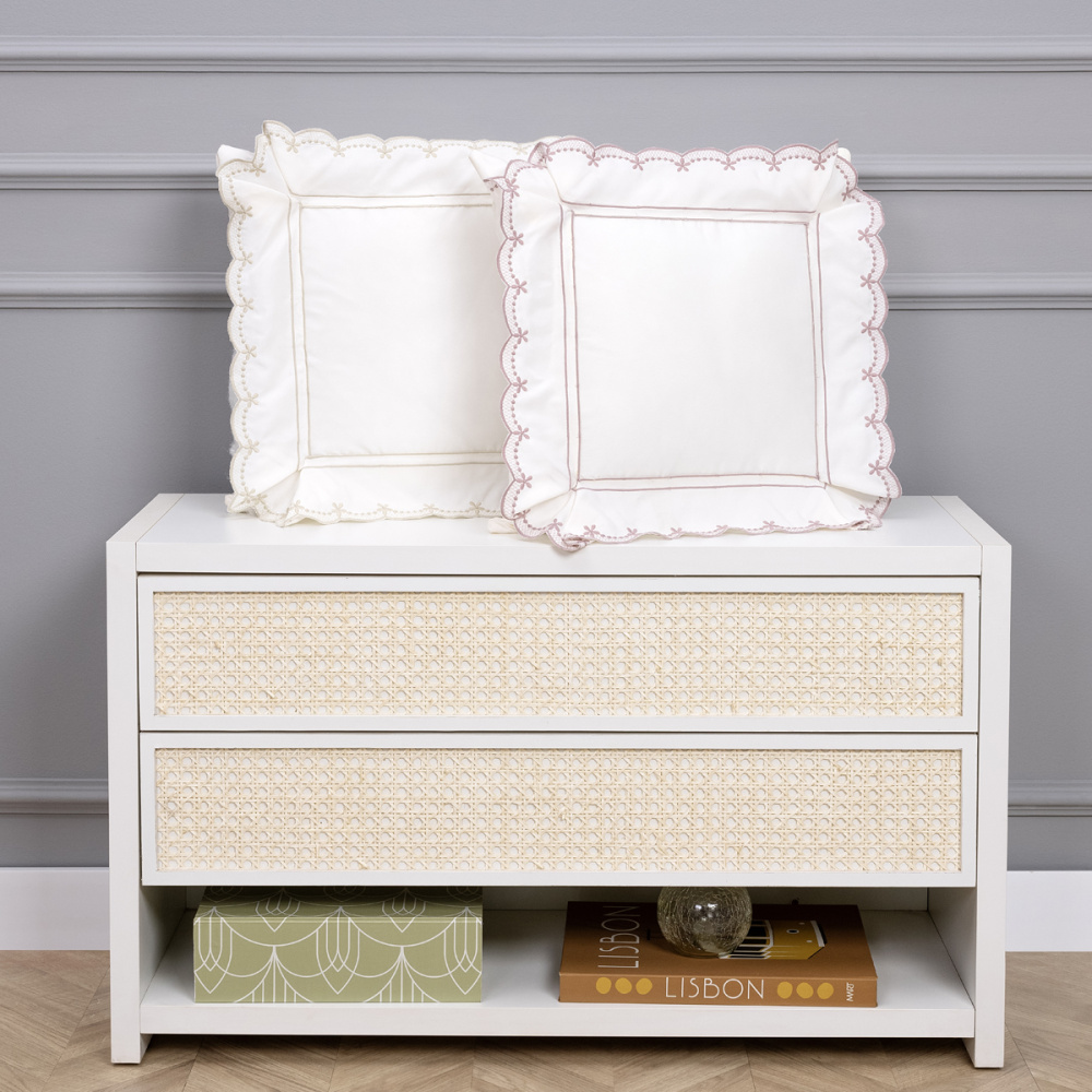 Almofada Serena 45cm x 45cm Com Laise 200 Fios Bege - Lavive