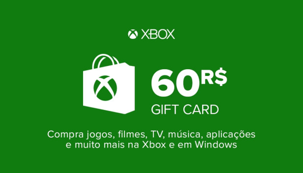 Gift Card Xbox R$60 - Vale-presente para Jogos e Assinaturas