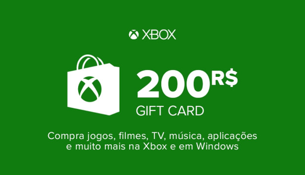 Gift Card Xbox R$200 - Vale-presente para Jogos e Assinaturas