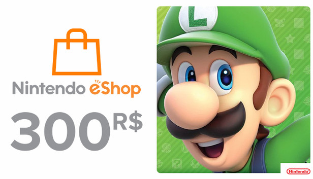 Gift Card Nintendo R$300 - Vale-presente para Jogos e Assinaturas