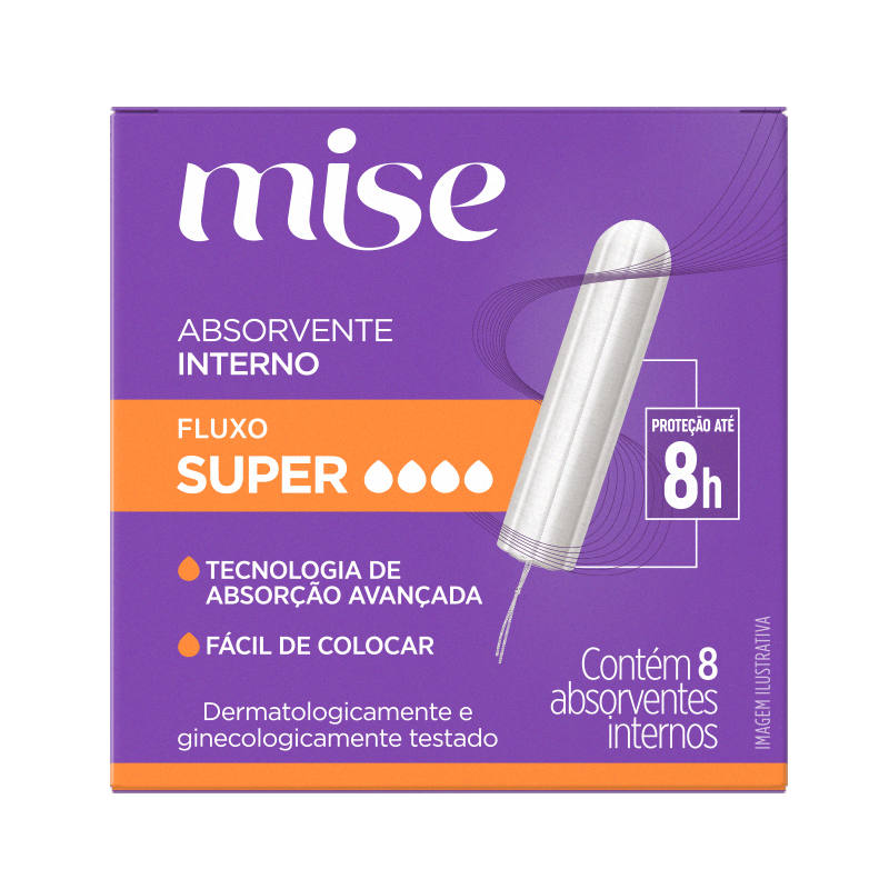 Absorvente Interno Mise Super - 8 Unidades
