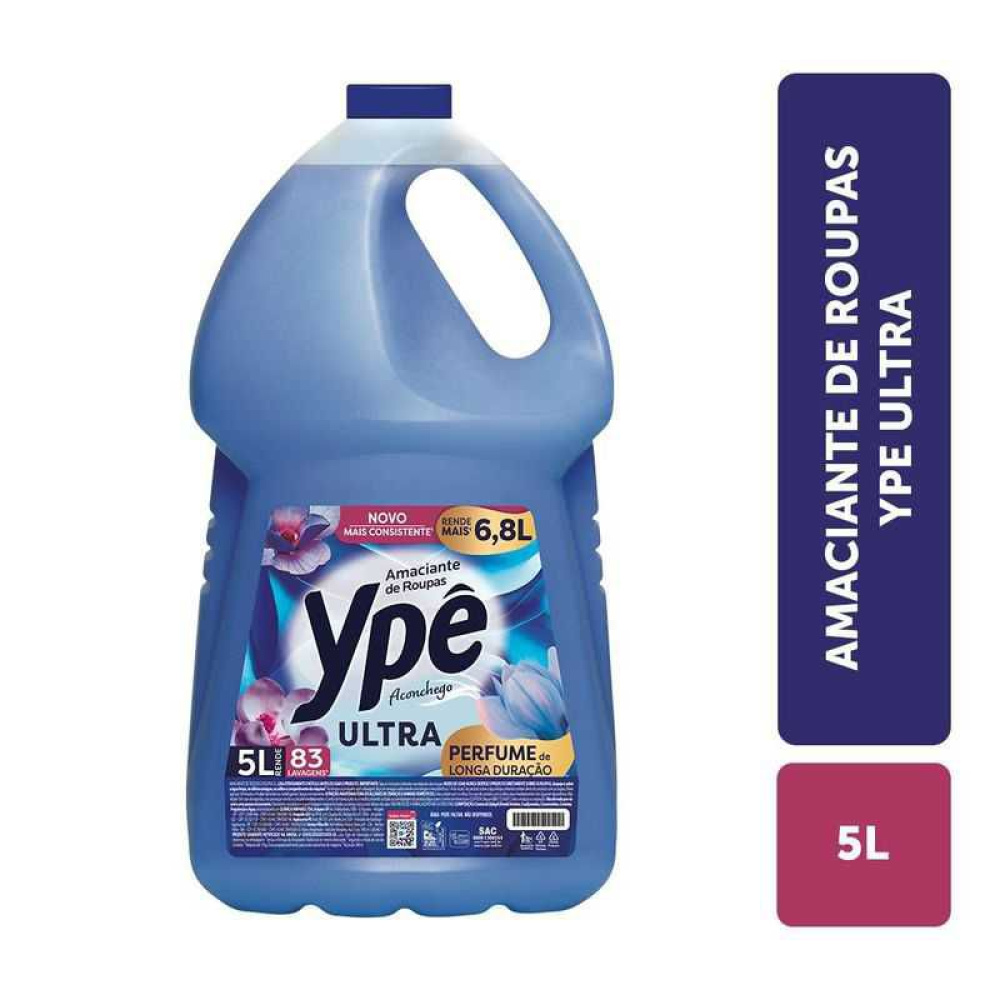 Amaciante Ypê Ultra Aconchego 5 Litros - 100 Unidades