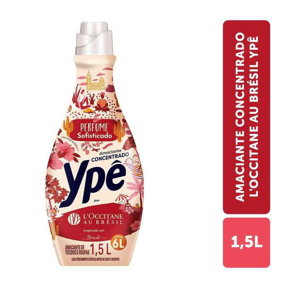 Amaciante Concentrado Ypê L'Occitane Au Brésil 1,5L - 100 Unidades