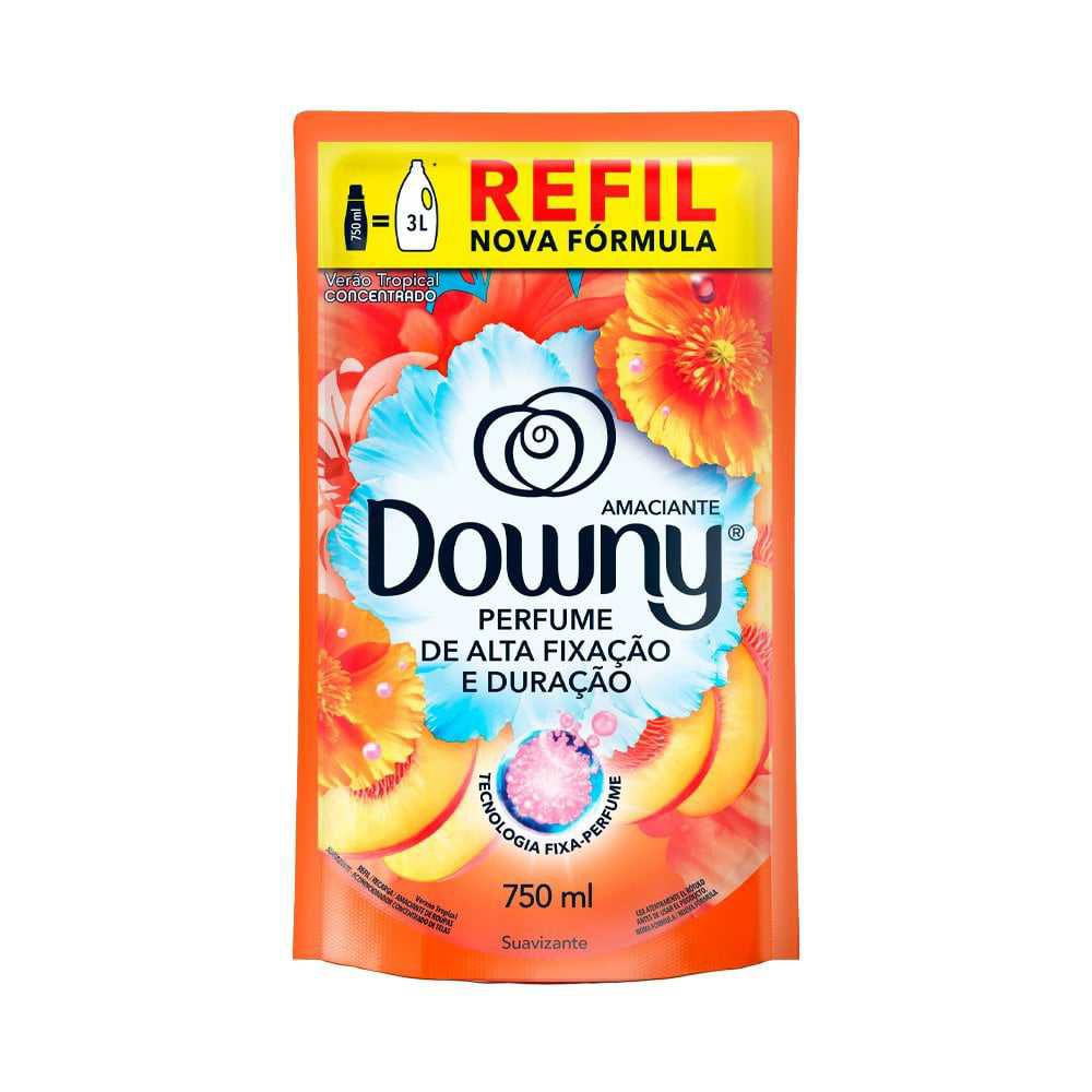 Amaciante Concentrado Downy Verão Tropical Refil 750ml