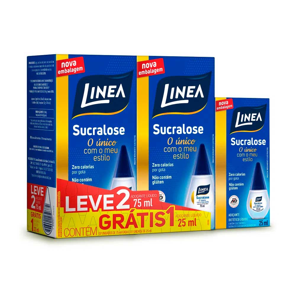 Adoçante Linea Sucralose 75ml + 25ml