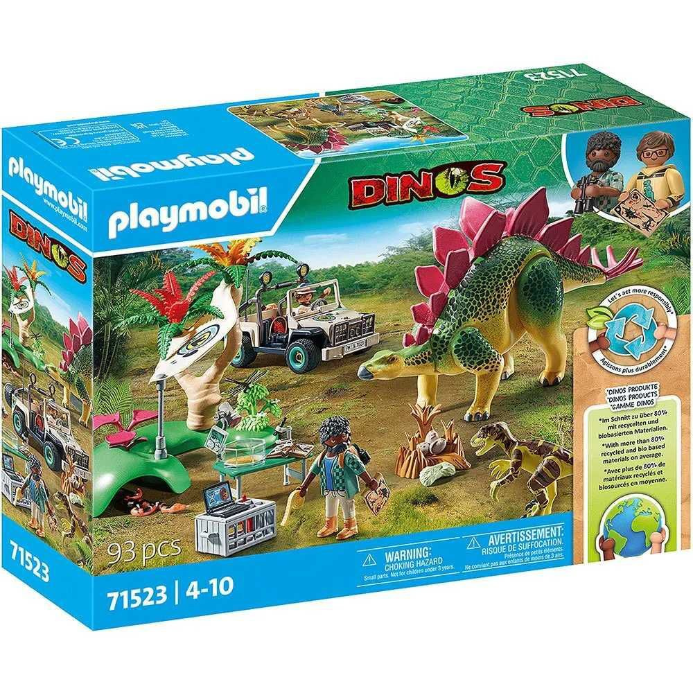 Acampamento de Pesquisa com Jogo de Construção de Dinossauros - Playmobil